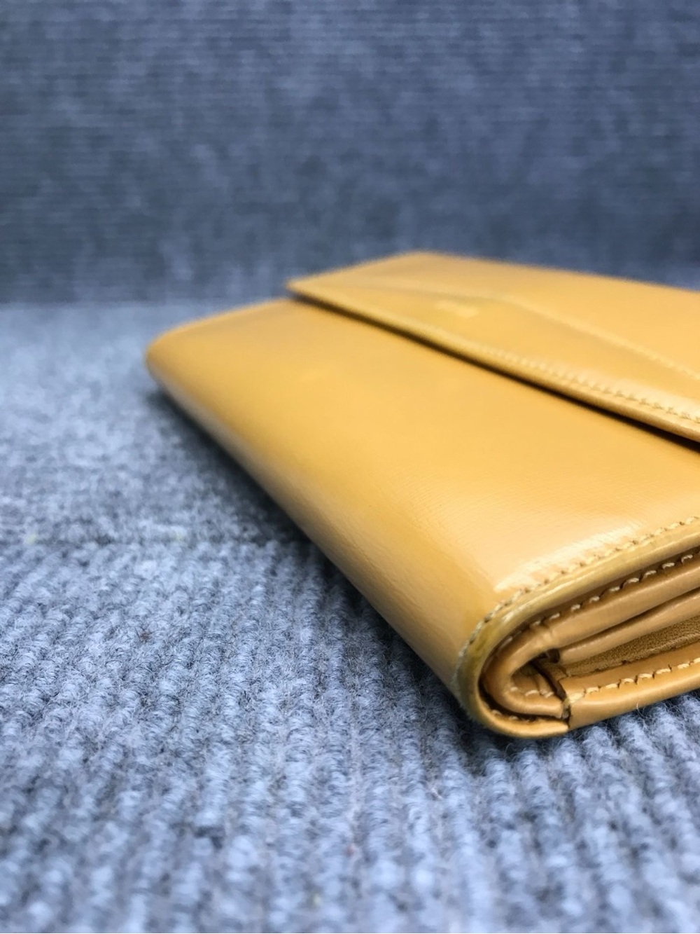 Loewe Vintage Mustard Yellow Leather Continental Wallet Snap Closure - Picture 4 of 15